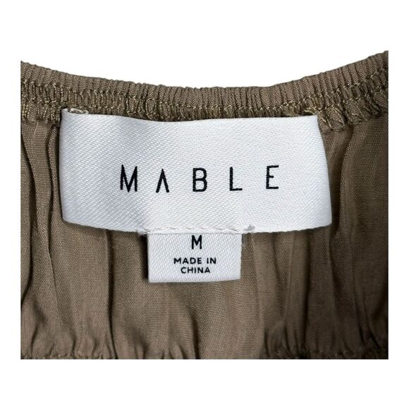 Mable KALANI RUFFLE TEIR LACEUP DRESS Size Medium Tan - Picture 8 of 9